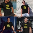 thumbnail image 3 of Greenyef Graphics I Paused My Game to Be Here Gamer Gift Funny Tee Men's T-Shirt Style-12 (Black & Yellow, Medium), 3 of 6