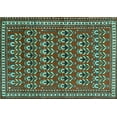 thumbnail image 1 of Ahgly Company Machine Washable Indoor Rectangle Persian Turquoise Blue Traditional Area Rugs, 2' x 5', 1 of 4