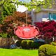 thumbnail image 4 of Hummingbird Feeder | 8 Feeding Ports Flower Design - 16oz Capacity Outdoor Hanging Bird Water Dispenser | Detachable Lid Easy Clean | Red Yellow White Flowers | 21x21x24cm | Copper Hook Included, 4 of 7