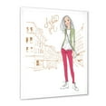 thumbnail image 2 of Designart 'Trendy Fashion Woman II' Children's Art Framed Art Print, 2 of 4