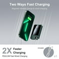 thumbnail image 2 of 5000mAh Magnetic Wireless Power Bank,22.5W Fast Charging with LED Digital Display,Compatible with Wireless and Wired Charging,USB -C Battery Pack for Quick Charging,Green, 2 of 12