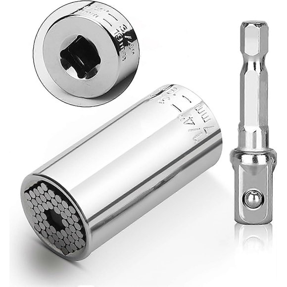 Super Socket Unscrew,Universal Socket Wrench,Wrench Set Universal Socket Gifts for Dad Birthday Gifts for Him, Gadgets for Men Gifts (7-19mm)