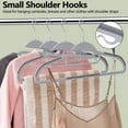 thumbnail image 4 of HomGarden 50 Pack Plastic Hangers Non-Slip Adult Clothes Hanger S-Shaped 360° Swivel Gray, 4 of 9