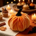 thumbnail image 2 of Dvumao 3.7 in Velvet Fabric Pumpkin, Faux Pumpkin for Halloween and Thanksgiving Centerpiece, Artificial Fall Pumpkin Decor, 2 of 7
