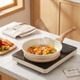 thumbnail image 5 of Nonstick Frying Pan, Ceramic Frying Pan, Induction Cookware, Granite Stone Finish, Breakfast Cooking, Wood Handle, 1 Pc, 5 of 5
