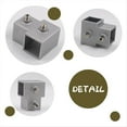 thumbnail image 3 of Conector de Tubo Cuadrado de 8 Piezas de 25 mm (1 Pulgadas), Conector de Tubería de 3 Vías, Abrazaderas de Rieles de Extremo de Cadena en T de Aleación de Aluminio A, 3 of 5