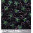 thumbnail image 3 of Soimoi Rayon Fabric Leaves & Damask Ethnic Print Sewing Fabric Yard 56 Inch Wide, 3 of 3