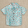 thumbnail image 2 of Ruyang Haw𝐚iian Shirts for Toddler Boys Button Down Short Sleeve Tees Kids Casual Tropical Printed Shirts Beach Summer Tops, 2 of 9