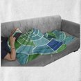 thumbnail image 6 of Geometric Soft Flannel Fleece Blanket, Large Spiral Form with Rectangular Shapes in Green and Blue Tones Modern Design, Cozy Plush for Indoor and Outdoor Use, 60" x 80", Multicolor, by Ambesonne, 6 of 6