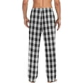 thumbnail image 4 of FREEAMG Textured Tartan Plaid Pajama Pants for Men, Men's Separate Bottoms, Pure Cotton Comfortable Lounge Pants?343?, 4 of 7