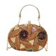 thumbnail image 4 of Mujer embrague de bolso portátil de estilo chino satchel bolso de noche elegante Marrón, 4 of 8
