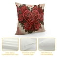 thumbnail image 4 of Creowell Valentines Day Pillow Covers Hello Valentine Gnome Roses Flower Heart I Love You More Throw Pillow Cases Spring Farmhouse Decorations Cushion Cover Red 20x20in, 4 of 5