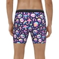 thumbnail image 4 of Rateoe mushroom colorful Skull star Print Men’s Underwear Boxer Briefs Soft Comfortable Underwear Boxer Briefs, Long Leg Briefs,Anti-chafing Boxer Briefs, 4 of 7