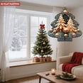 thumbnail image 4 of Stylish Metal Hanging Christmas Tree Wind Spinner - Glittery Gold Design with Ornaments Perfect for Yard & Garden Decor, 4 of 7