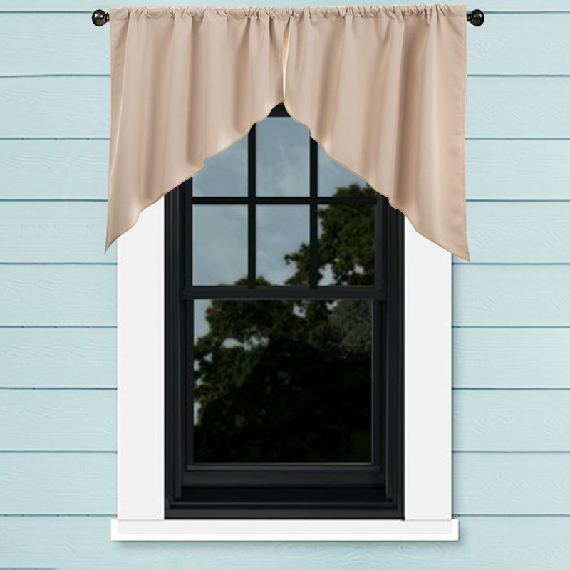 Arkham Valance Curtains, Solid Color Swag Curtains, Pocket Valances for