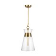 thumbnail image 1 of Visual Comfort Canada Atlantic 1-Light Pendant in Burnished Brass & Glass, 1 of 7