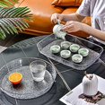 thumbnail image 3 of 4 Pack Clear Serving Tray, 15 x 10 Inch Deep Serving Platter, Spill Proof Decorative Coffee Table Perfume Tray for Bathroom, Dining Table, Vanity Cabinet$$Home Decor, Kitchen, & Other, 3 of 6