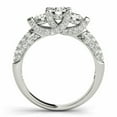 thumbnail image 2 of 2.00 Cts Certified D Colorless Moissanite, 3 Stones Top Class Ring in 18K White Gold Plated Solitaire Engagement Ring, Wedding Ring for Her, 2 of 4