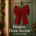 thumbnail image 4 of Deeceymbur Classic Red Burgundy Velvet Large Christmas Bow Ornament for Tree Wreath Door Wall Party Decor, 4 of 9