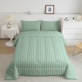 thumbnail image 2 of Castle Fairy Boho Vertical Line Queen Comforter Set 3 Pieces,Bohemian Thin Stripe Comforter Sets Queen,Mint Green Pink,Reversible,1 Comforter and 2 Pillowcases, 2 of 6