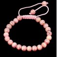 thumbnail image 3 of Natural Healing Power Gemstone Crystal Beads Unisex Adjustable Macrame Bracelets 8mm,Rhodochrosite, 3 of 4