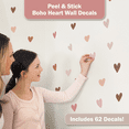 thumbnail image 3 of Wall Palz Boho Hearts Vinyl Wall Decals Peel and Stick Room Decorations, 3 of 9