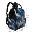 thumbnail image 3 of Hirioo Navy Blue Marble for Mummy Diaper Bag Backpack Diaper Bag Backpack for Moms and Dads Unisex Shoulder Bags Travel Hiking Outdoor Pack, 3 of 6