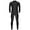 Black, variant on TiaoBug Men's One Piece full Length Gymnastic Jumpsuit Long Sleeve Leotard Bodysuit Athletic Unitard White Medium