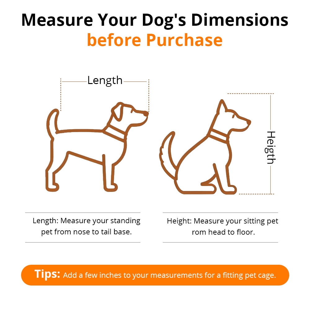 Dog Crate Furniture,DOMIPET Double-Doors Kennel Indoor with Divider and Removable Tray,End Table Dog Crate for Decoration