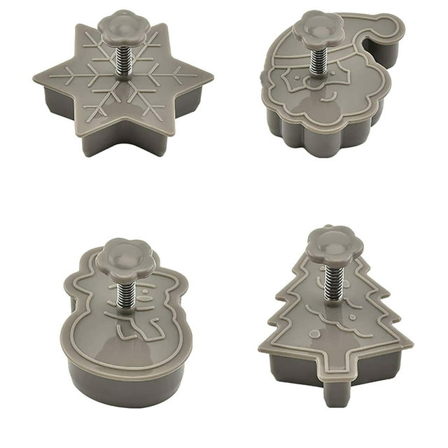 Agiferg Three-Dimensional Spring Pressing Cookie Baking Mold Create Christmas TRE Cookie