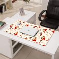 thumbnail image 3 of Long Mouse Pads for Desk,Beige Christmas Santa Pattern Desk Mats on Top Of Desks, Desk Mouse Pad Extra Large with 3mm Non-Slip Base and Stitched Edge for Gaming,Office,Work,Home 31.5x15.7in, 3 of 5