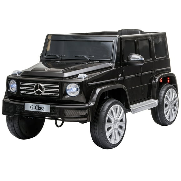 Aosom Compatible 12V Batterie Enfants Électrique Tour sur Voiture Mercedes Benz G500 Jouet avec Parents Télécommande Musique Lumières MP3 Roues de Suspension pour 37-96 Mois Noir