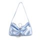 thumbnail image 1 of Bolso de hombro con cordón para mujer, bolso de mano plisado, informal, brillante (azul) Wdftyju Para Estrenar, 1 of 5