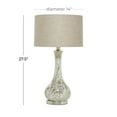thumbnail image 3 of DecMode 28" Silver Table Lamp with Beige Linen Shade, 3 of 8