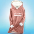 thumbnail image 4 of Aimik Women's Plus Size Fleece Hoodie with Graphic Sweatshirt Sherpa Lined Comfy Winter Warm Pullover Hooded Top, 4 of 5
