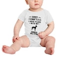 thumbnail image 2 of Sorry I Can't I Have Plans With My Cirneco dell'Etna Love Pet Dog Funny Baby Bodysuit (White, 18-24 Months), 2 of 5