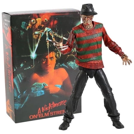 A Nightmare on Elm Stree, Freddy Krueger Action Figure, Horror Action Figures, Fully Articulated Action Figures, Best Gifts, Nightmare on Elm Street - 7" Scale Action Figure - Ultimate Freddy