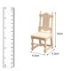 thumbnail image 4 of 1:12 Silla en miniatura Juego de muebles de madera Mesa de comedor de madera natural Silla Juguetes Accesorios Juego de imaginación Yotijar Casa de muñecas en miniatura, 4 of 8
