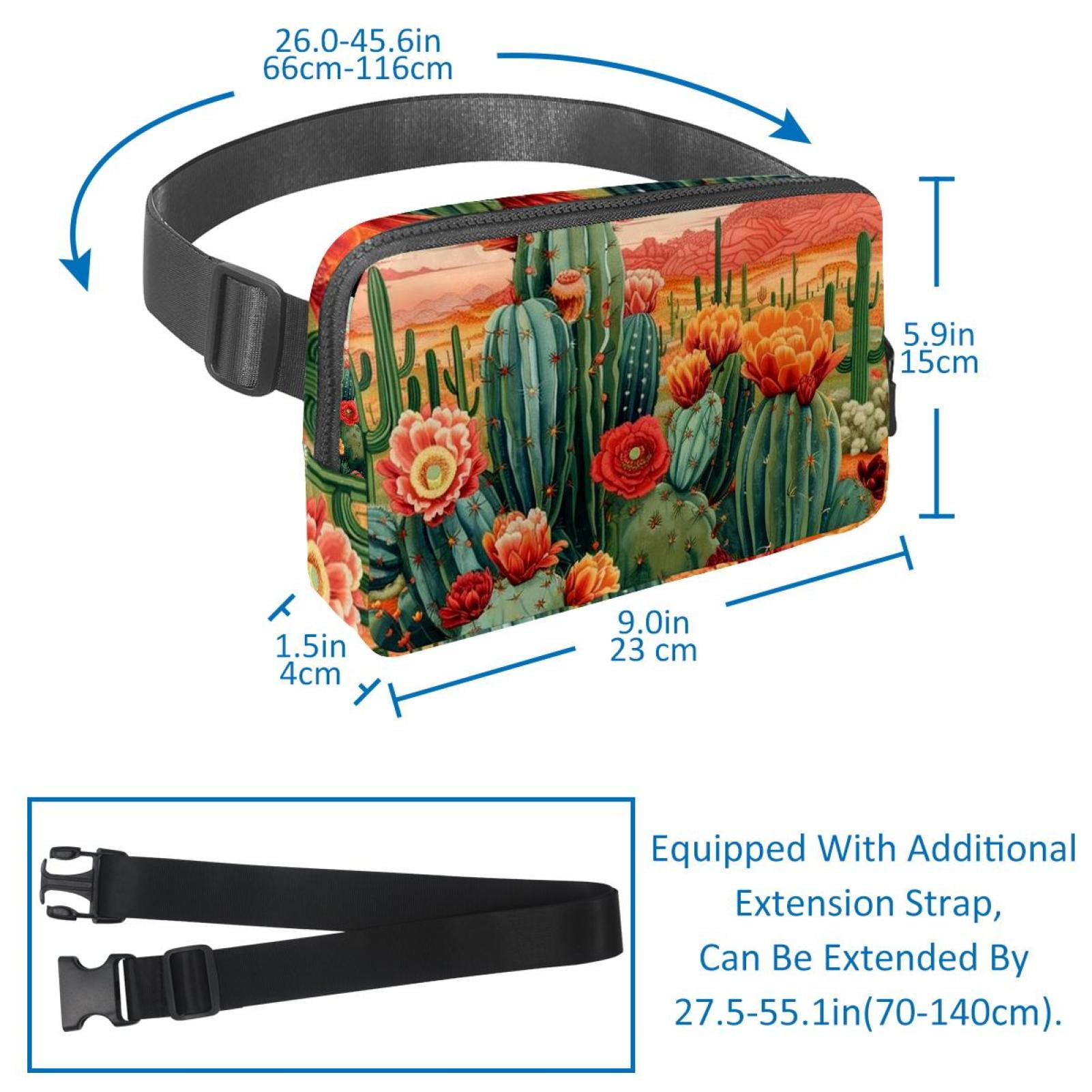 Cactus Lightweight Adjustable Fanny Bag Running Belt Waist Pack with Extension Strap Unisex