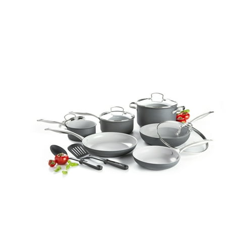 GreenLife 12 Piece Toxin-Free Healthy Ceramic Non-Stick Dishwasher/Oven Safe Cookware Set