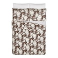 thumbnail image 3 of Modern Heirloom Rambling Rose Brown 3-Piece Quilt Set, Full/Queen, 3 of 7