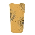 thumbnail image 4 of Floral Print Square Neck Sleeveless Tank Top for Women - Casual Summer Blouse Yellow S, 4 of 4