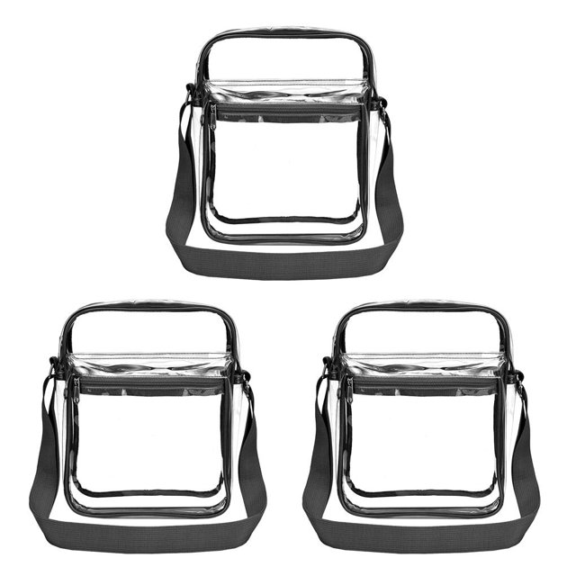 Minnieouse Bolso de hombro transparente de PVC, bandolera con doble cremallera, organizador de viaje, gran capacidad, portátil, para hombres y Type1 NO1