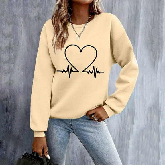 Wancir Women's Graphic Print Sweatshirt Long Sleeve Cute Los Angeles Crewneck Oversized Tops for Teen Girl 2024