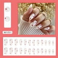 thumbnail image 2 of Fofosbeauty 24pcs Press on Nails, 2024 Fake Nails Almond Tips Design, Little Love White, 2 of 9
