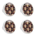 thumbnail image 1 of 4 Pcs Skull Knobs for Kitchen Cabinet Cupboard Dresser Bookcase Drawer Pulls Handles Round Home Decor, 1 of 5