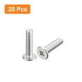thumbnail image 3 of Uxcell M3x0.5x12mm 20 Pack Metal Flat Round Head Screws Phillips Drive Machine Bolt, 3 of 5