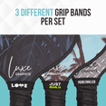 thumbnail image 3 of Palms-O-Aces Silicone Pickleball Paddle Grip Bands, 3-Pack, Black, 3 of 4