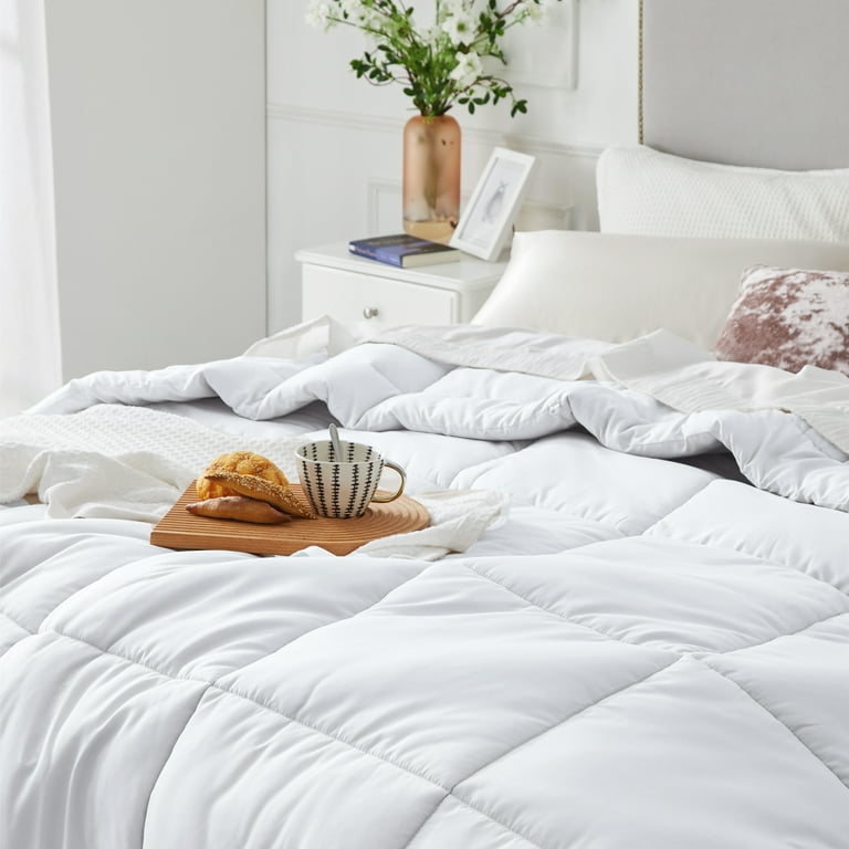 Bedsure Queen Comforter Duvet Insert with Corner Tabs Bundle Linen Cotton  Duvet Cover Queen Size Set