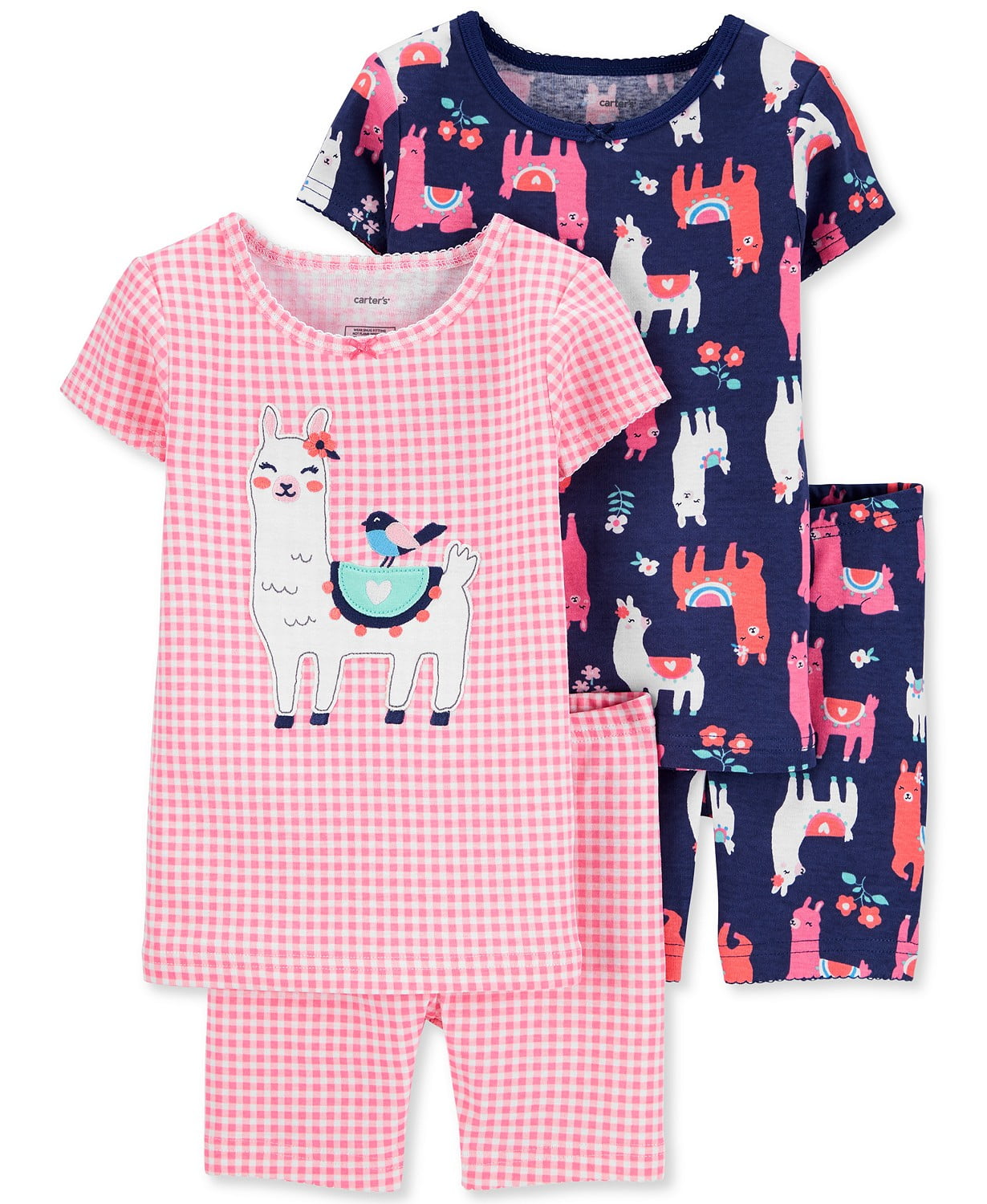 Carter's Carter's Baby Girls 4Piece LlamaPrint Cotton Pajamas Set